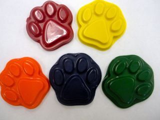 5 Paw Print Crayons Party Favors Teacher Supply Puppy Dog Blues Clues Kitty