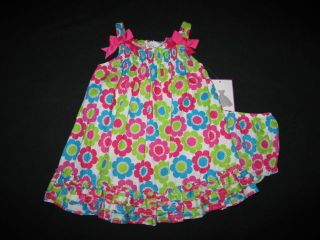 New "Bright Crazy Daisy" Dress Girls Clothes 3M Spring Summer Easter Baby Beach