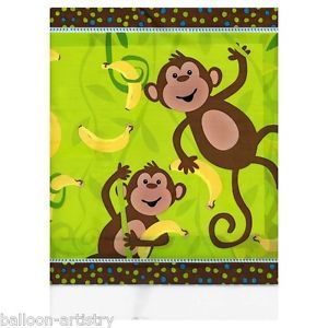 54x108" Tropical Jungle Monkey Party Birthday Printed Plastic Table Cover