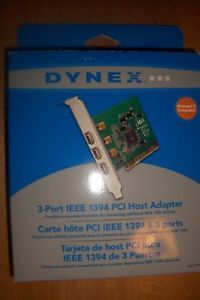 Dynex DX FC103 3 Port Firewire PCI Card IEEE 1394 PCI Host Adapter