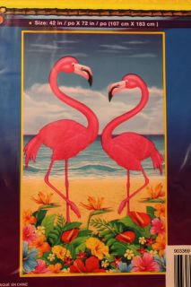 Flamingo Mural Wall Door Beach Luau Party Tiki Bar Pool Tropical Decor