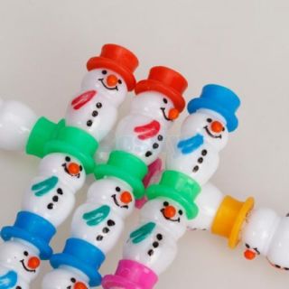 4pcs Snowman Stackable Coloured Crayons Pencils Christmas Party Favors Kids Gift