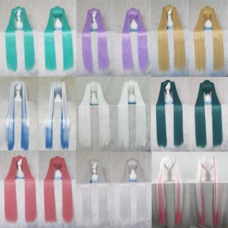 Vocaloid Hatsune Miku 120cm Long Straight Ponytails Cosplay Party Hair Wig