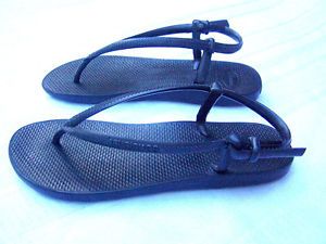 Womens Black Havaianas Flip Flop Sandals with Back Strap Size 37 38 US 7 8