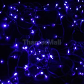 Solar Power Blue 200 LED String Lights Night Lamp for Christmas Party Decoration