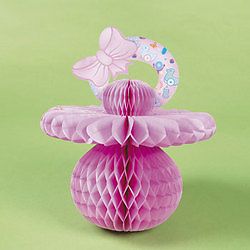 3 Baby Shower Girl Pink Pacifier Hanging Table Centerpieces Decorations Decor