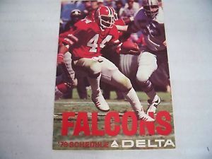 1979 NFL Atlanta Falcons Football Pocket Schedule Delta