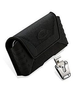 Rugged QX Large Black Heavy Duty Holster Pouch for Casio G'Zone Commando C771