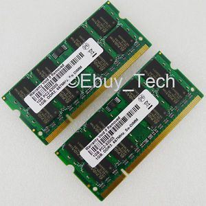 New 2GB 2x1GB PC2 5300S DDR2 667 Non ECC 200pin SODIMM Laptop Memory