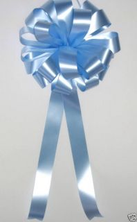 10 Light Blue Wedding Pew Bows Baby Shower Bridal Decorations Chair Ribbon Aisle