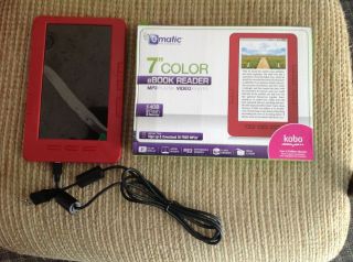 Ematic 7" Color eBook Reader w Kobo EB105 R eReader  Video Player
