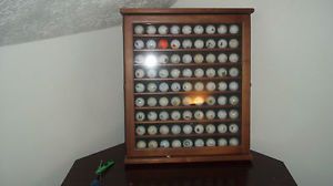 Golf Ball Specialty Display Case Wood