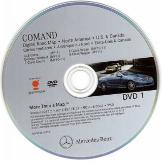 Mercedes Benz Navigation DVD Map Update for Comand US and Canada 2013 2 NTG4 212