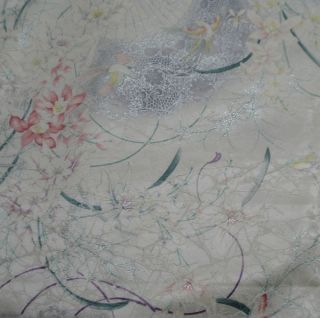 Japanese Vintage Kimono Silk Fabric Lacy Fans