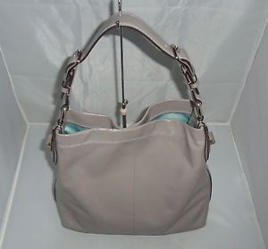 Coach Peyton Gray Patent Leather Tote Shoulder Bag Handbag Purse 19755M $298
