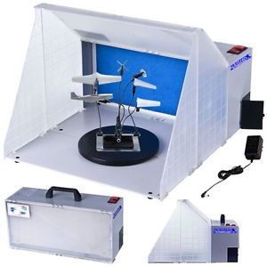 New Hobby Airbrush Spray Booth Kit Exhaust Fan Filter Craft Paint Model Figurine