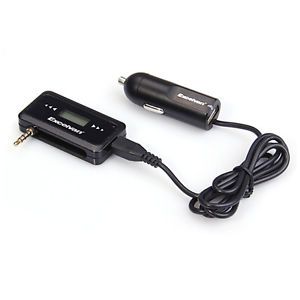 New 3 5mm Audio Wireless FM Transmitter Car Charger for LG Samsung HTC Phone 