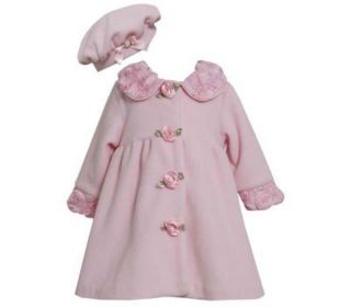 Pink Bonnie Jean Pink Dress Coat Hat Sizes 0 3 3 6 6 9 Months Baby Girls