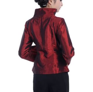 Charming Chinese Women's Silk Jacket Coat Red Sz M L XL XXL XXXL