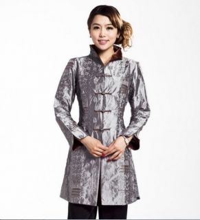 5 Colours Chinese Women's Silk Jacket Coat Cheongsam Sz M L XL 2XL 3XL 4XL