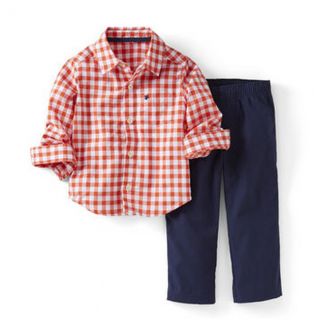 Carters Baby Boy Clothes Set Shirt Pants Red Navy 3 6 9 12 18 24 Month
