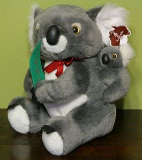 Australia Koala Plush Stuffed Mama Baby Bear Musical Sing Waltzing Matilda