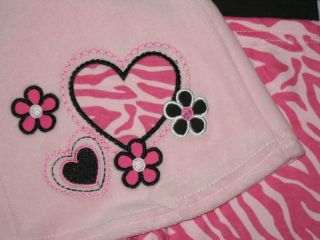 New "Pink Zebra Heart" Velour Pants Girls Clothes 12M Boutique Fall Winter Baby