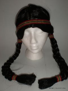 Franco Squaw Wig Braids Native American Indian Woman Girl Adult Costume 24571