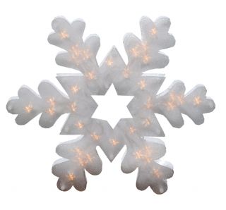 16 5" Lighted Shimmering Snowflake Christmas Window Silhouette Decoration