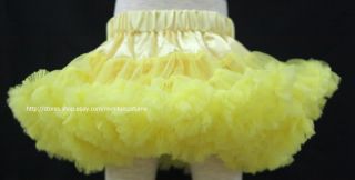 Girls Baby Hot Yellow Pettiskirt Petti Skirt Tutu 1 2T