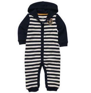 Carters Baby Boy Clothes Coverall One Piece Navy Hood 3 6 9 12 18 24 Months