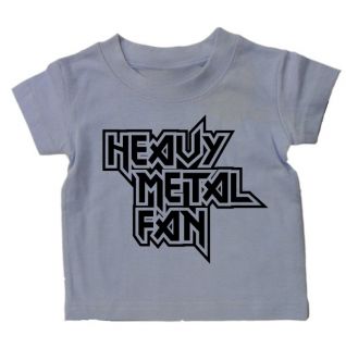 Baby T Shirt 'Heavy Metal Fan' Boy Girl Rock Thrash Metallica Music Band Tee