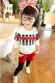 Kids Girls Clothing Cute Soldiers Tops and Shorts Leggings Outfits Sets AGES3 8Y