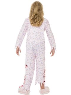 Child 7 9 Years Zombie Pyjama Girl New Fancy Dress Costume Halloween Kids