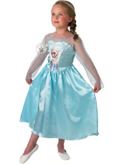 Child Disney Frozen Classic Elsa Snow Queen Fancy Dress Costume Princess