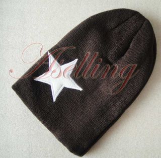 1x Fashion Men Women Winter Spring Knitting Beanie Hat Knit Five Point Star Cap