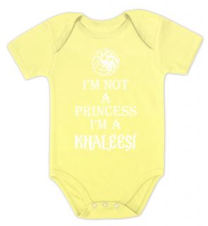 I'M not A Princess I'M A Khaleesi Baby Onesie Grow Thrones Shower Gift Girl Cute