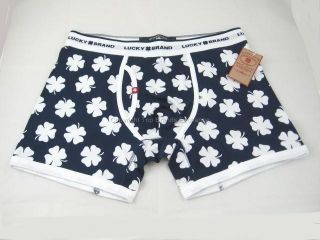 Mens Lucky Brand Boxer Brief Underwear Shorts Shamrock Clover 32 34 36 38 40 42