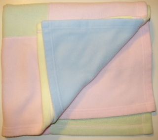 Carters Pink Yellow Green Blue Butterfly Baby Blanket