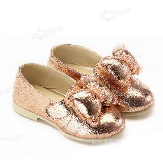 PU Leather Toddler Baby Girl Princess Child Dress Shoes Size：US 4 7 for 1 3years