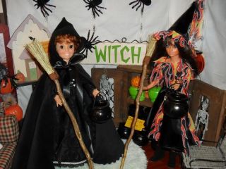 Tiffany Taylor Doll with SSO Doll Clothes Flame Witch Dress Hat Boots Broom More