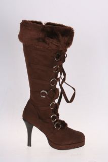 Funtasma Hunter 200 3 75 High Heel Women Microfiber Fur Trim Cave Girl Knee Boot