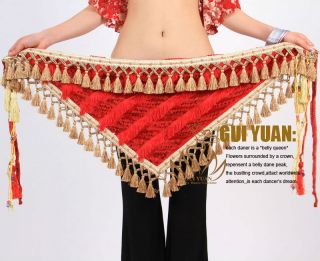 Tribal Belly Dance Costume Hip Scarf Wrap Belt Tassels