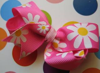 Baby Hair Bow Alligator Clip 3" Ladybug Lollipop Daisy