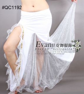 New Shinning Belly Dance Costume Skirt Side Slit