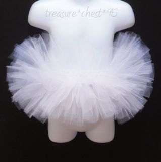 Newborn White Tutu Infant Baby Angel Christening Gown Baptism Costume Dress Gift