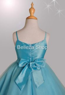 Blue Flower Girls Party Pageant Dress Sz 4T 5T DBU1