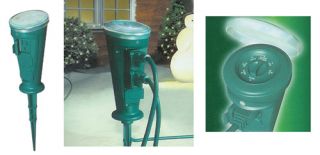 3 Outlet Photocell Ground Stake Outdoor Christmas Timer