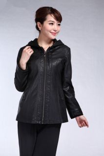 2013 Women Leather Jacket New Fashion Leather Jackets Plus Size 4XL 6XL Black
