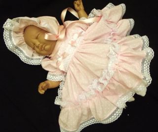 Dream Newborn Baby Girl Dress Bonnet Clothes 17 19" Reborn Doll